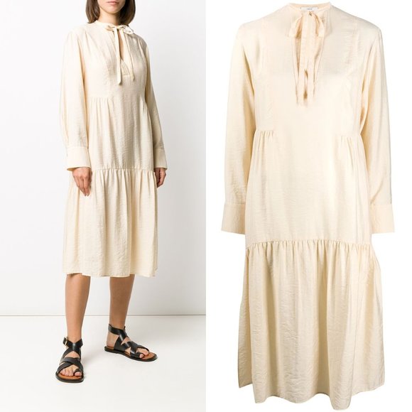 Vince Dresses & Skirts - VINCE Mock Neck Midi Length Dress